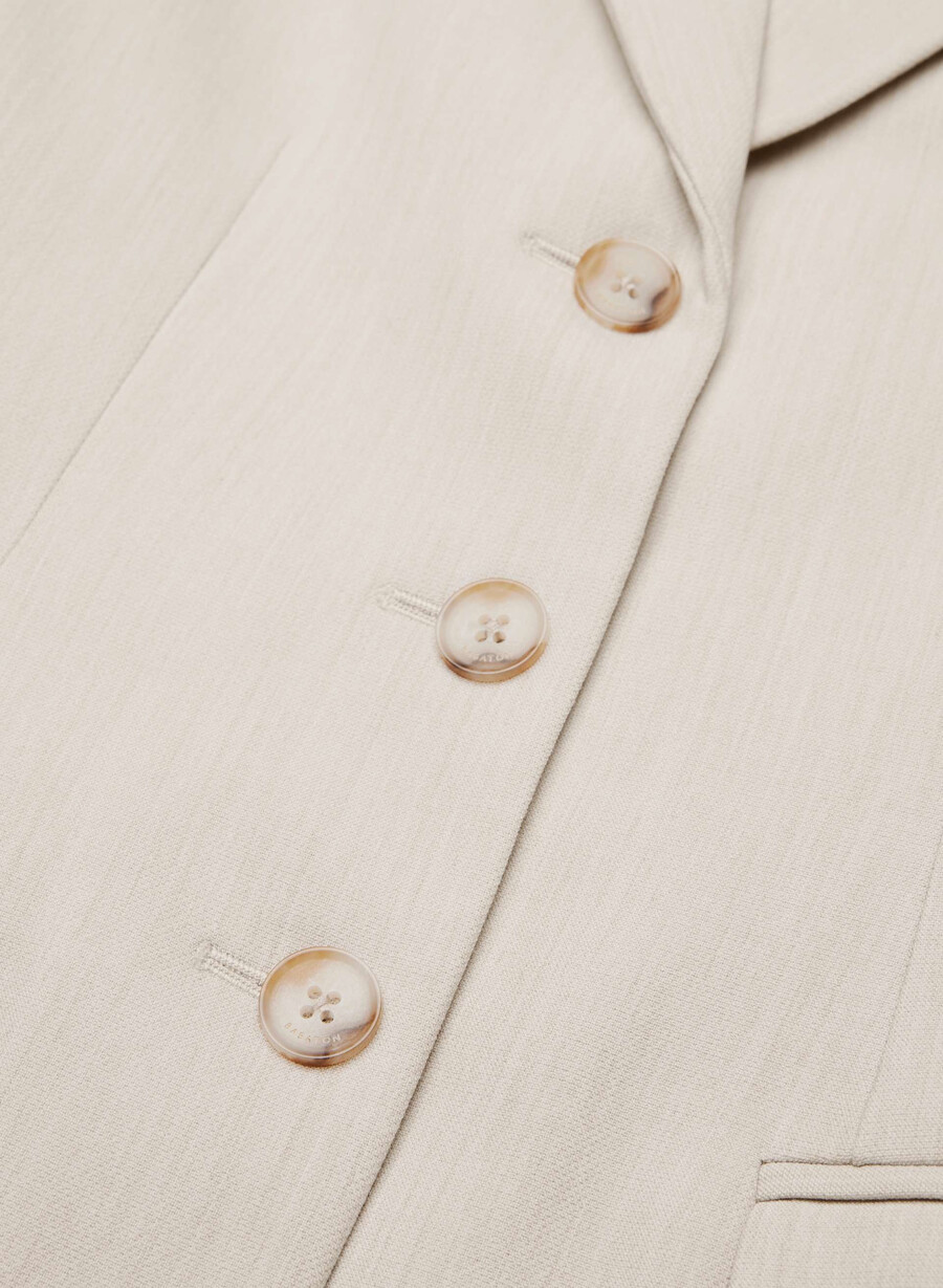 standout blazer - reessential heather matte pearl