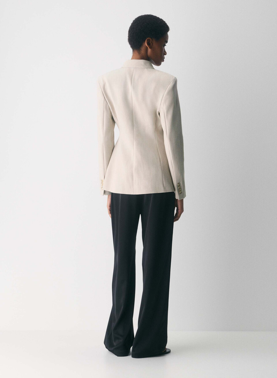 standout blazer - reessential heather matte pearl
