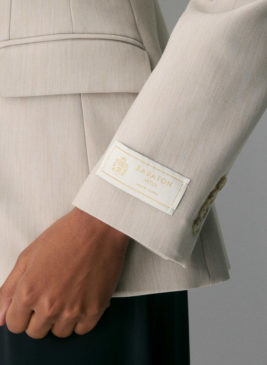standout blazer - reessential heather matte pearl