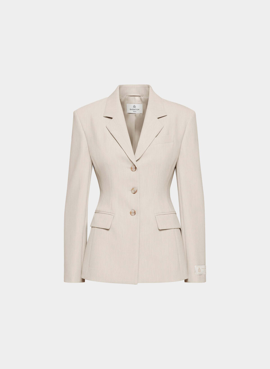 standout blazer - reessential heather matte pearl