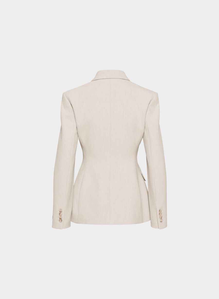 standout blazer - reessential heather matte pearl