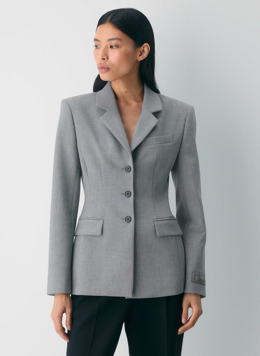 standout blazer - reessential mØrkegrÅ melergÅrd