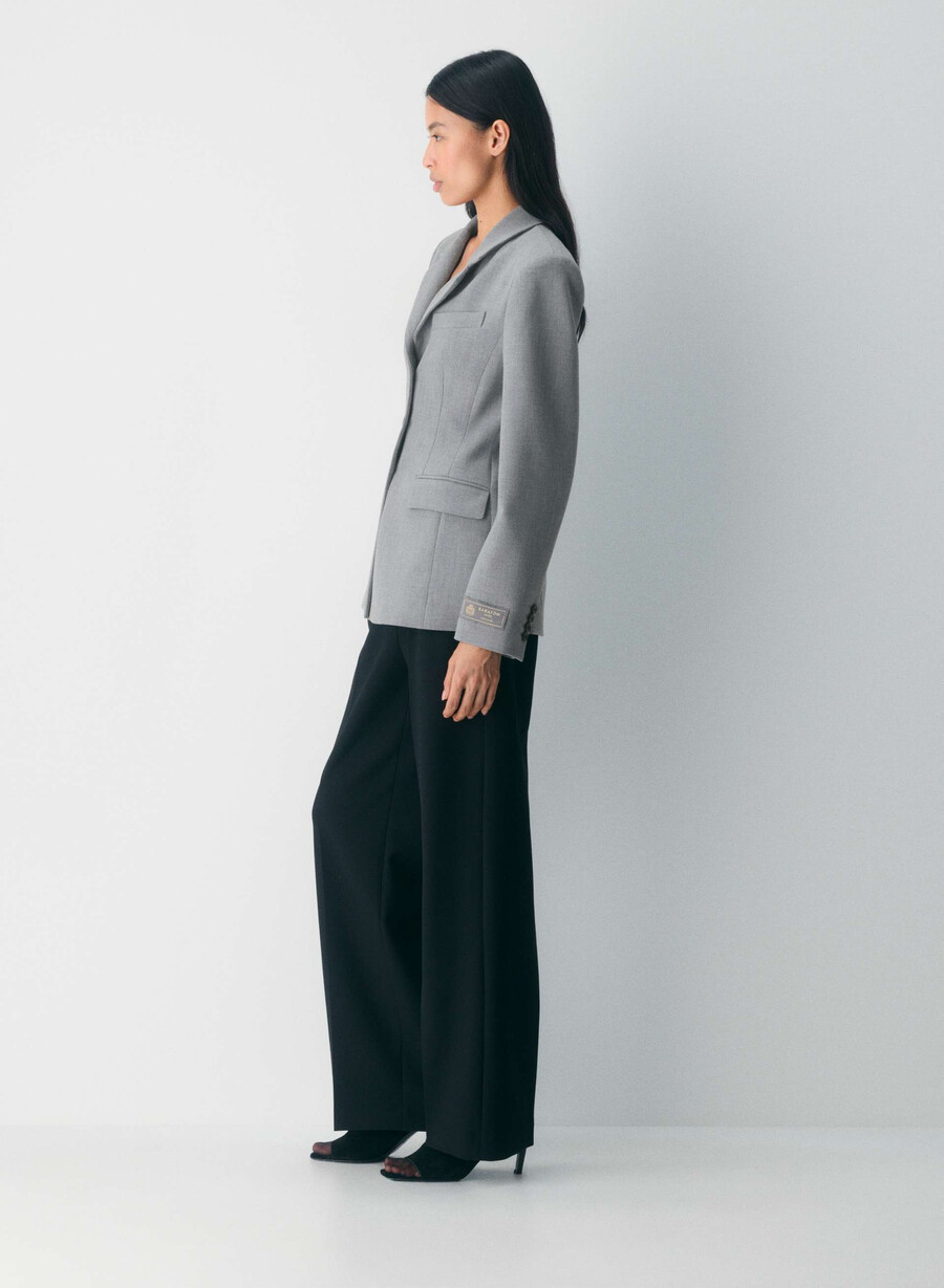 standout blazer - reessential mØrkegrÅ melergÅrd