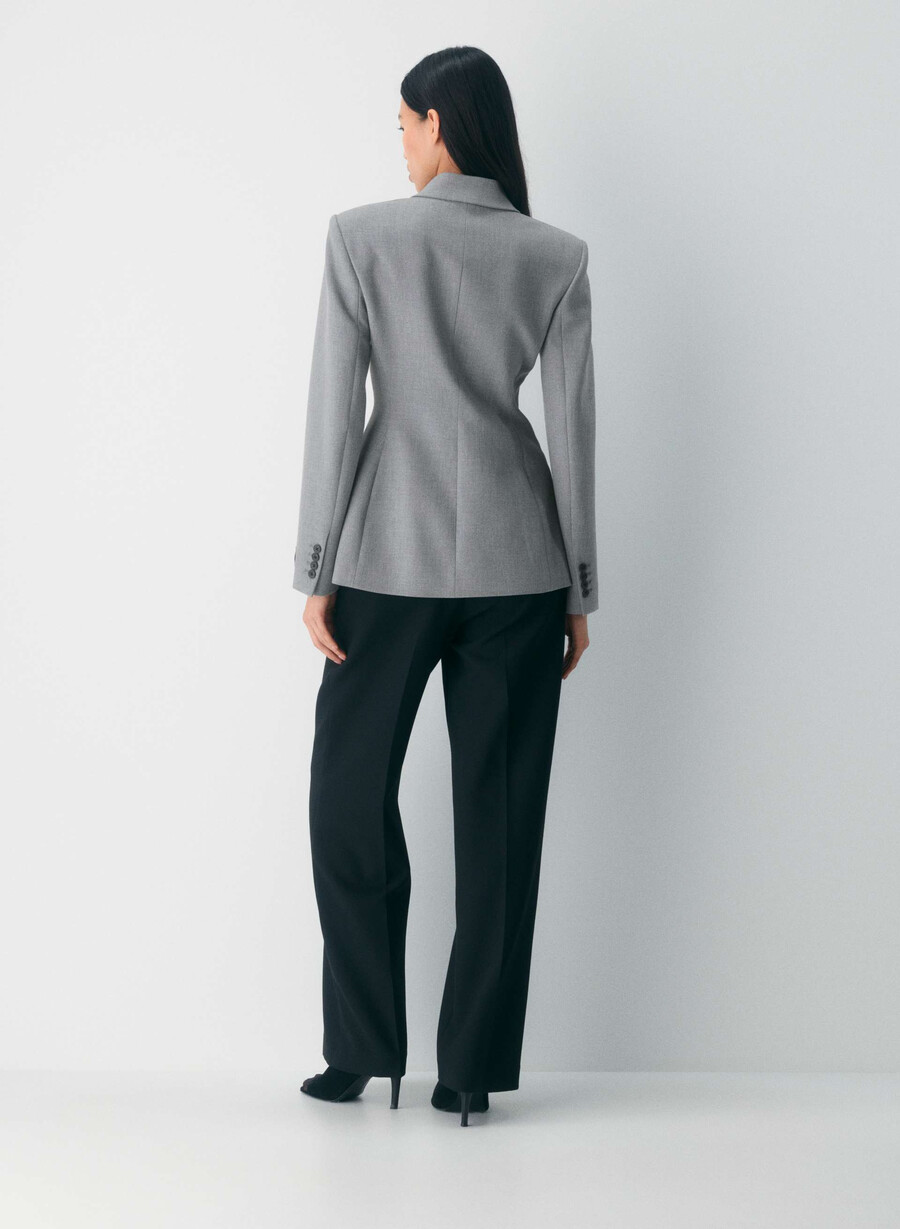 standout blazer - reessential mØrkegrÅ melergÅrd