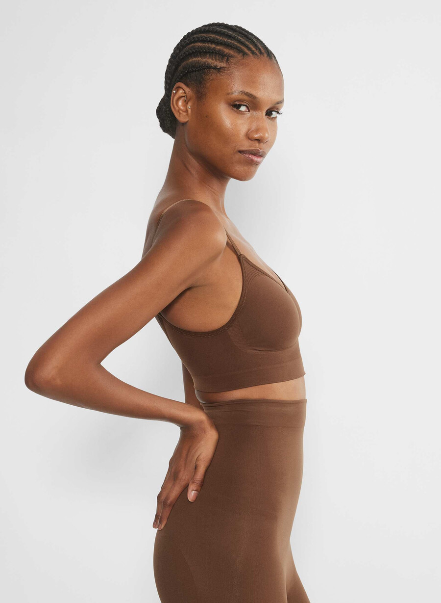 shapeenhance scoop bralette kakao bean