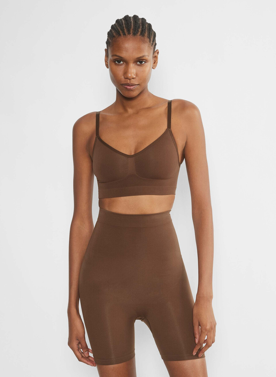 shapeenhance scoop bralette kakao bean
