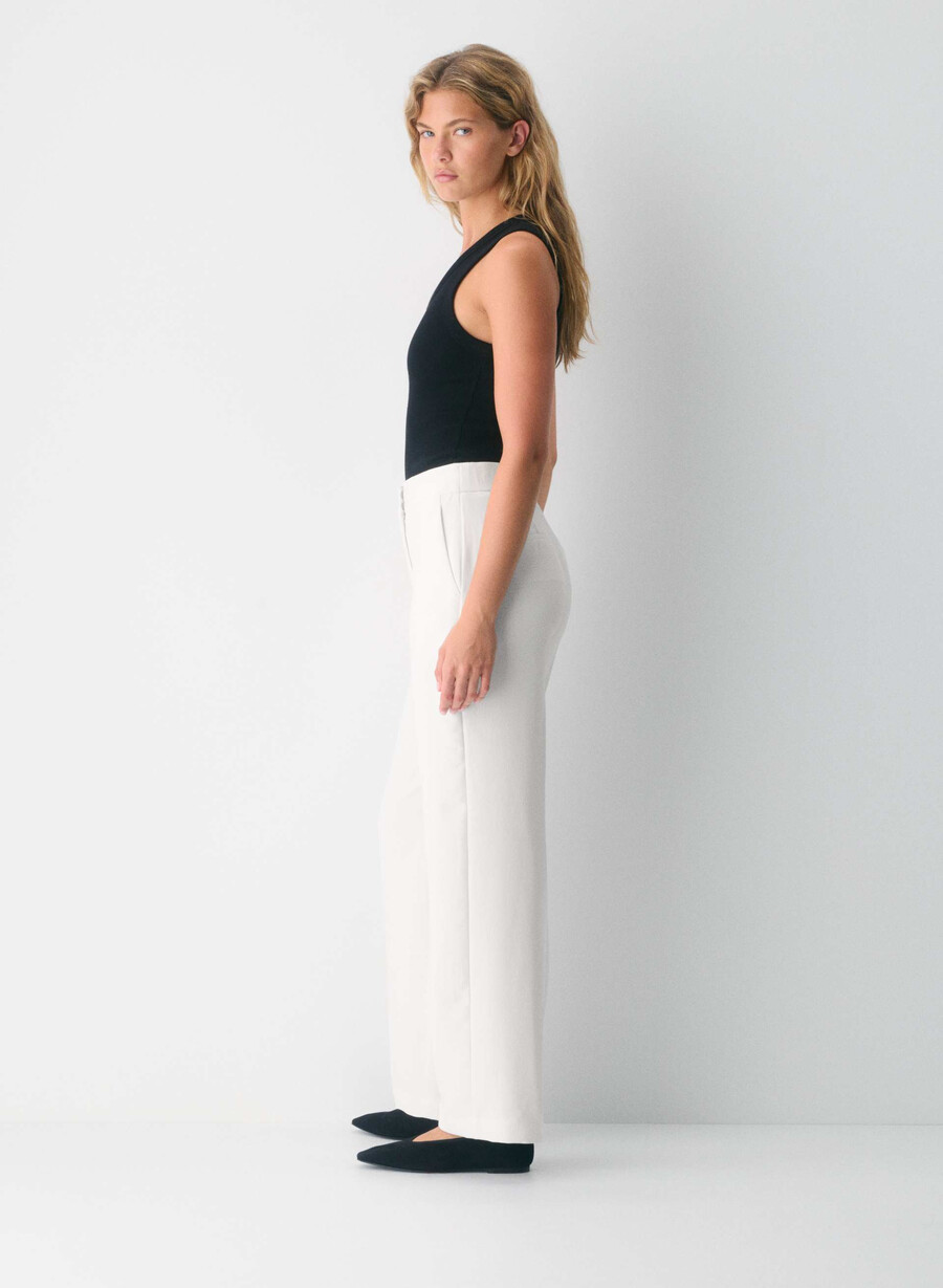 the limitless pant curve-fit - kreppette lys bjørk