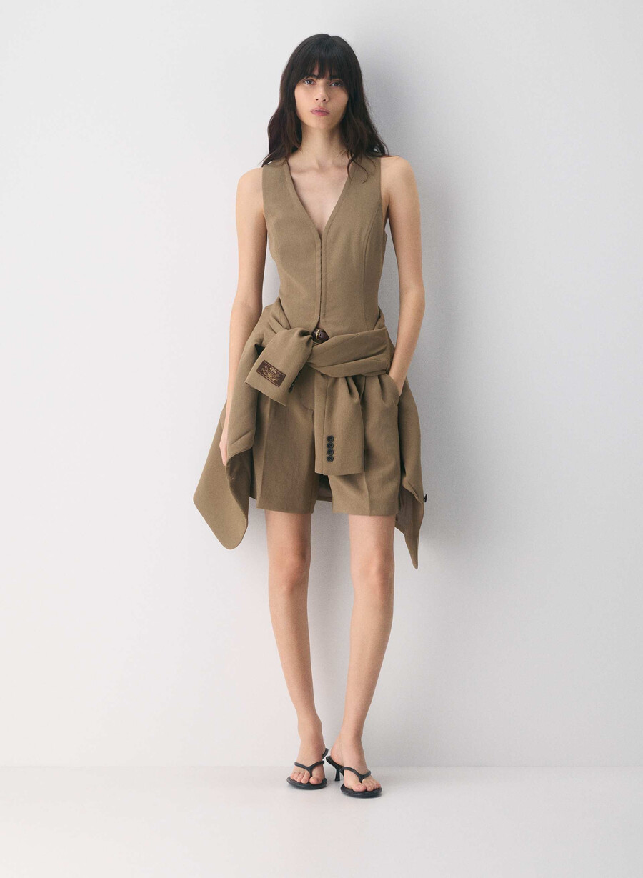 antrekksvest - crepette folio brun