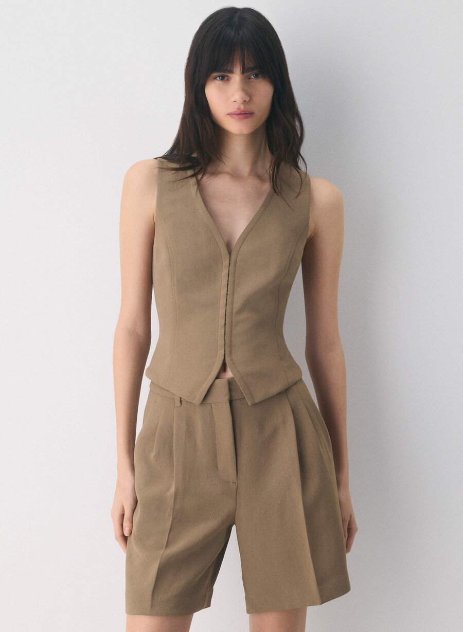 antrekksvest - crepette folio brun