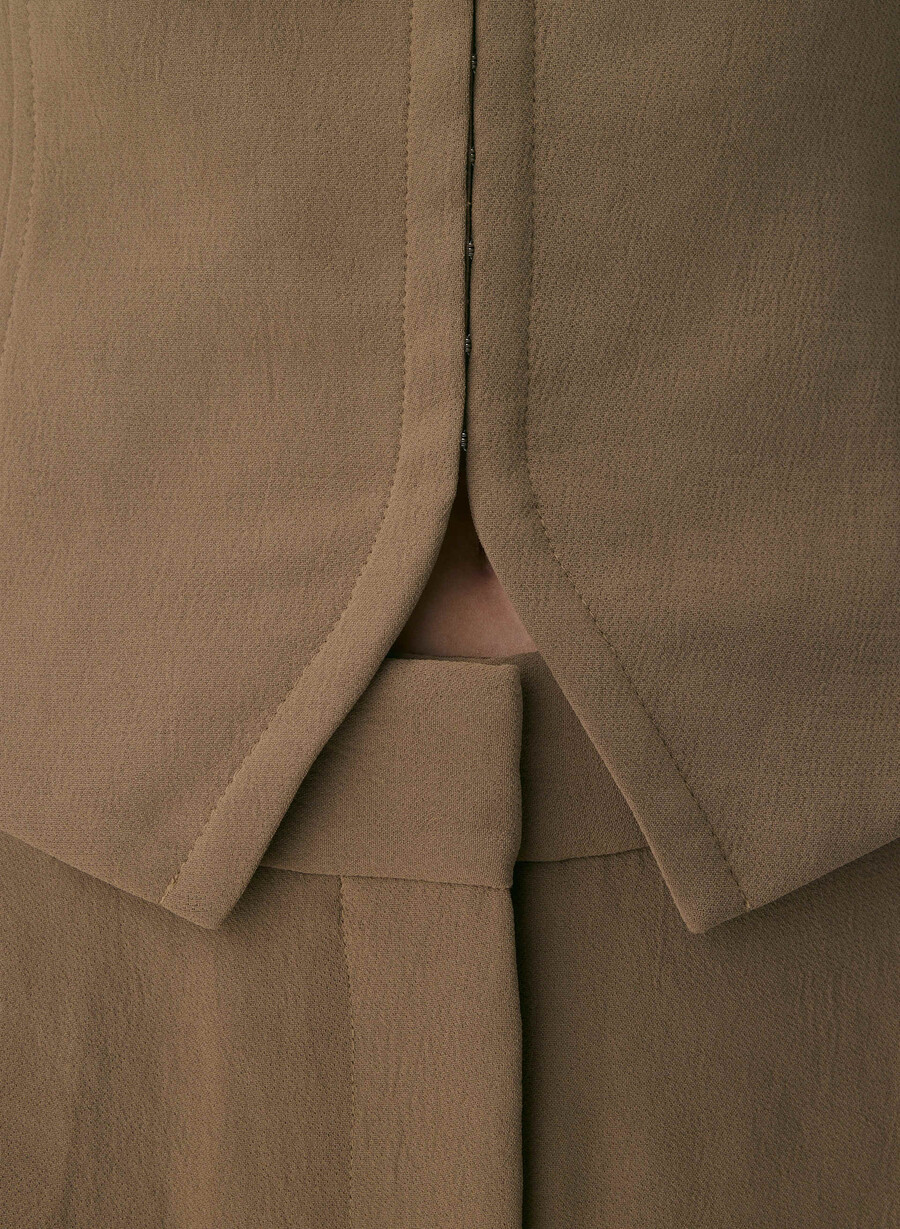antrekksvest - crepette folio brun