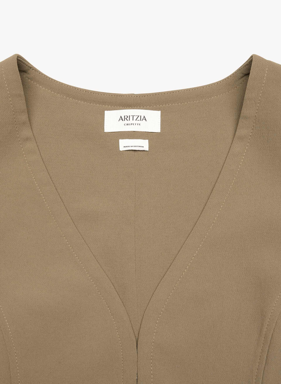 antrekksvest - crepette folio brun