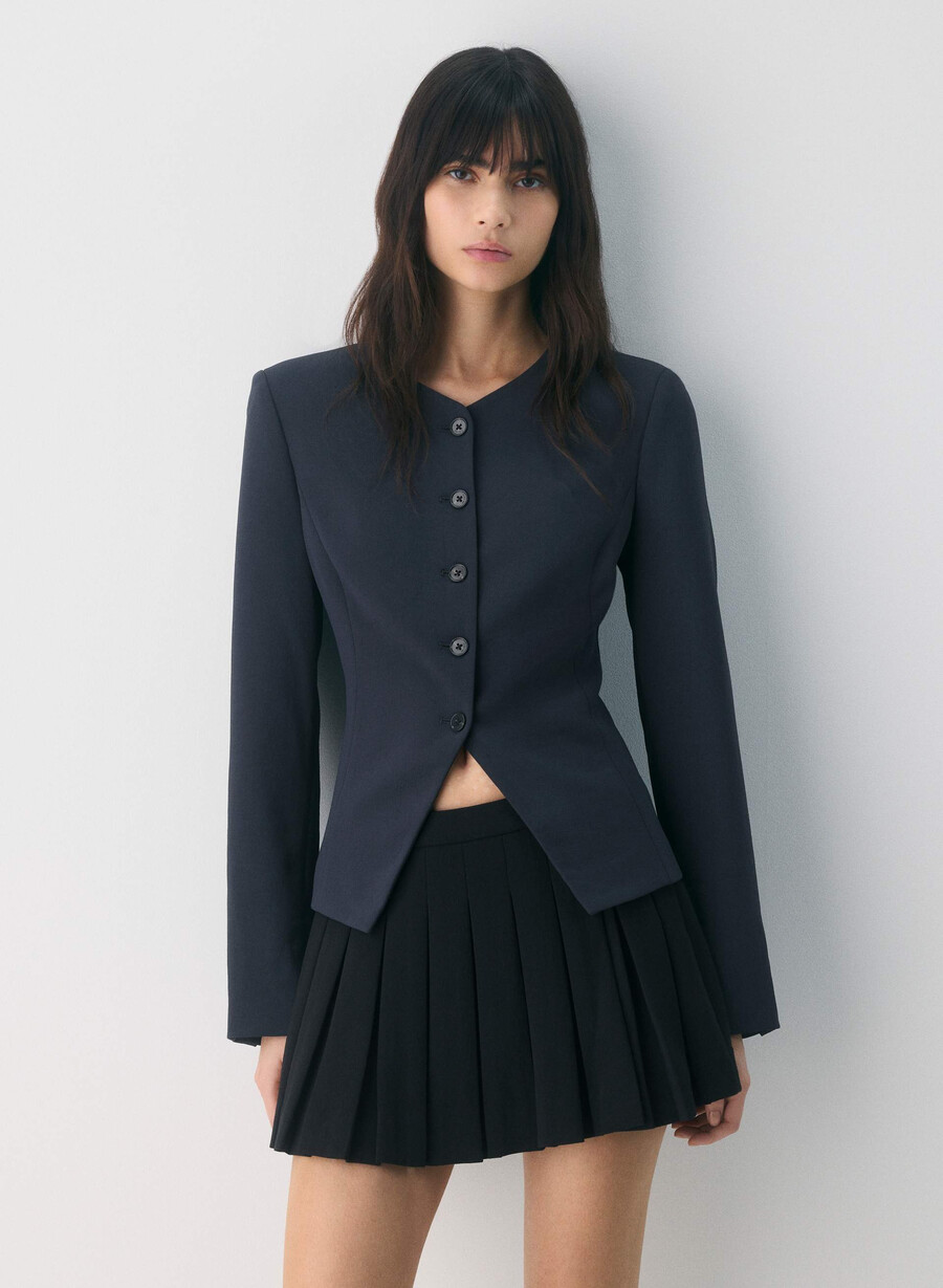 regal blazer - crepette mØrk navy