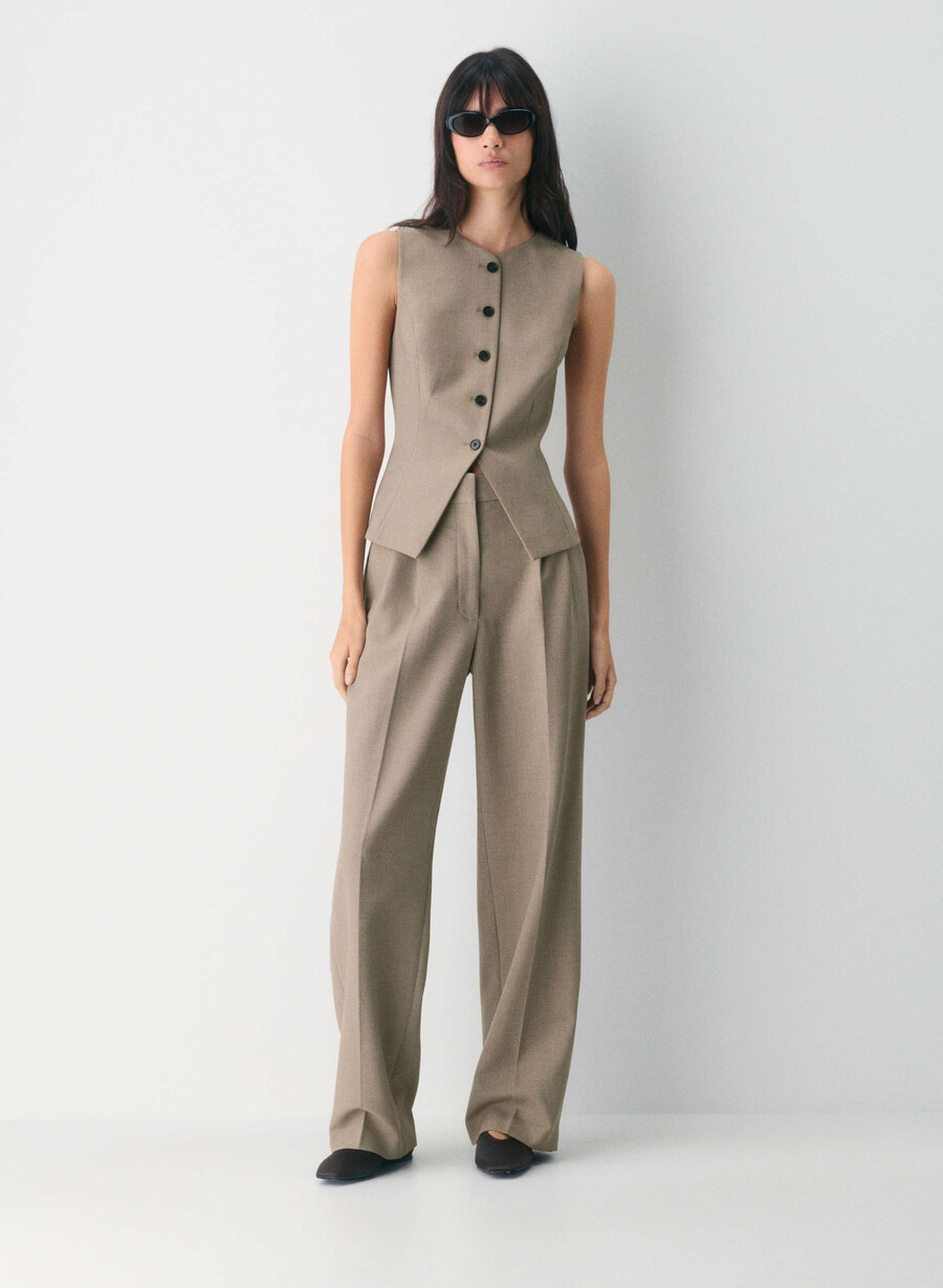 regal vest - reessential heather nomad taupe