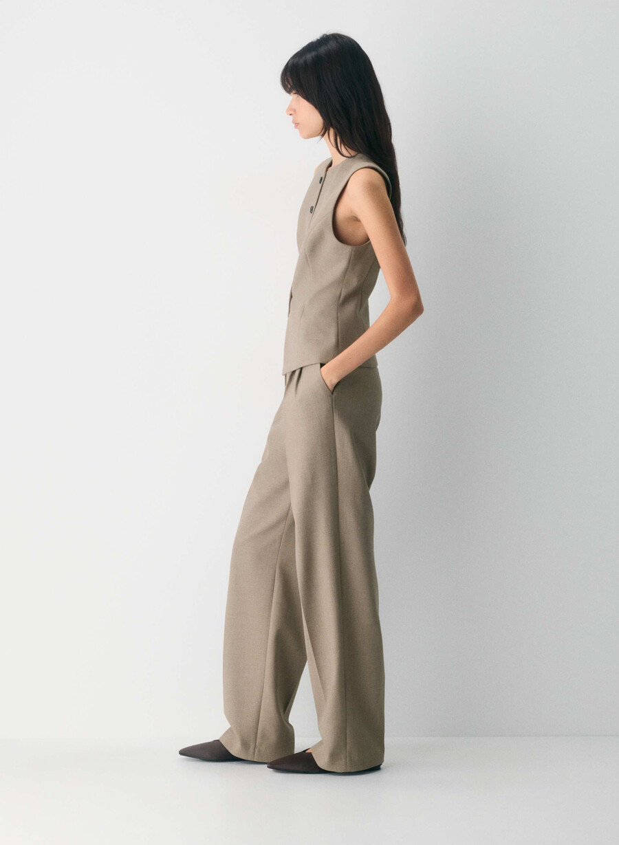 regal vest - reessential heather nomad taupe