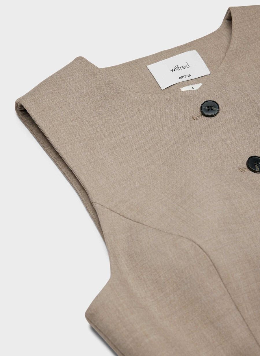 regal vest - reessential heather nomad taupe