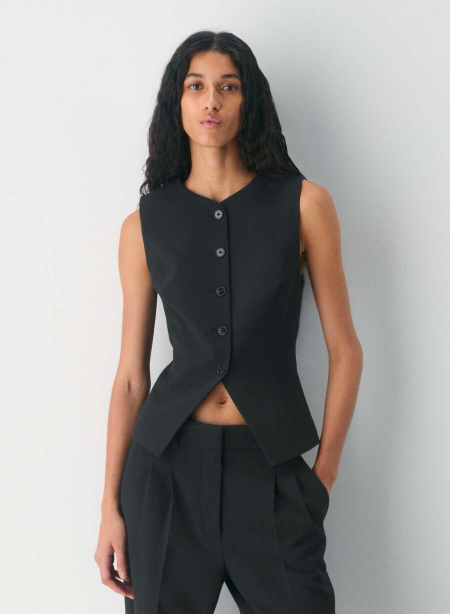 regal vest - reessential heather svart