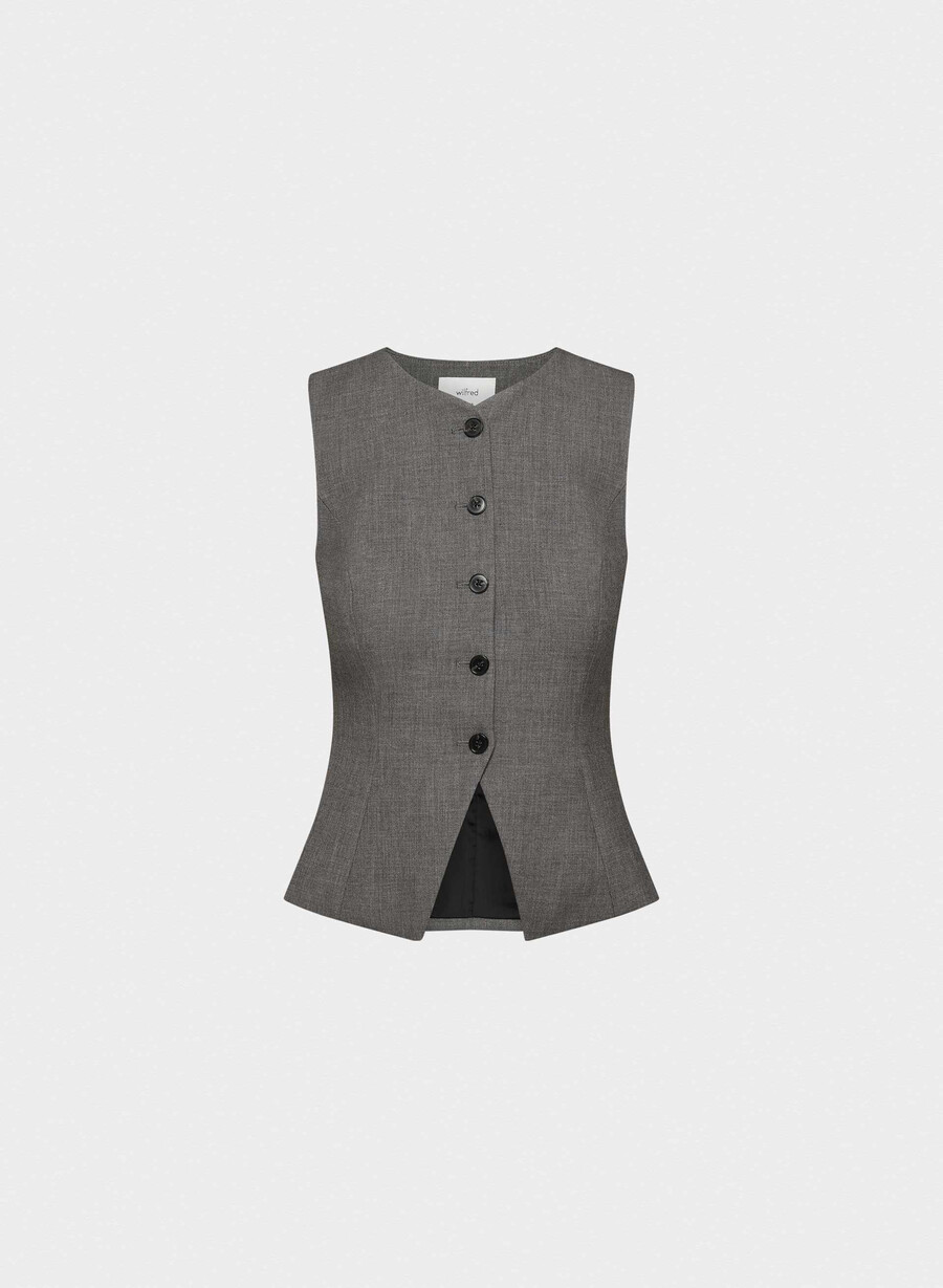 regal vest - reessential heather charcoal