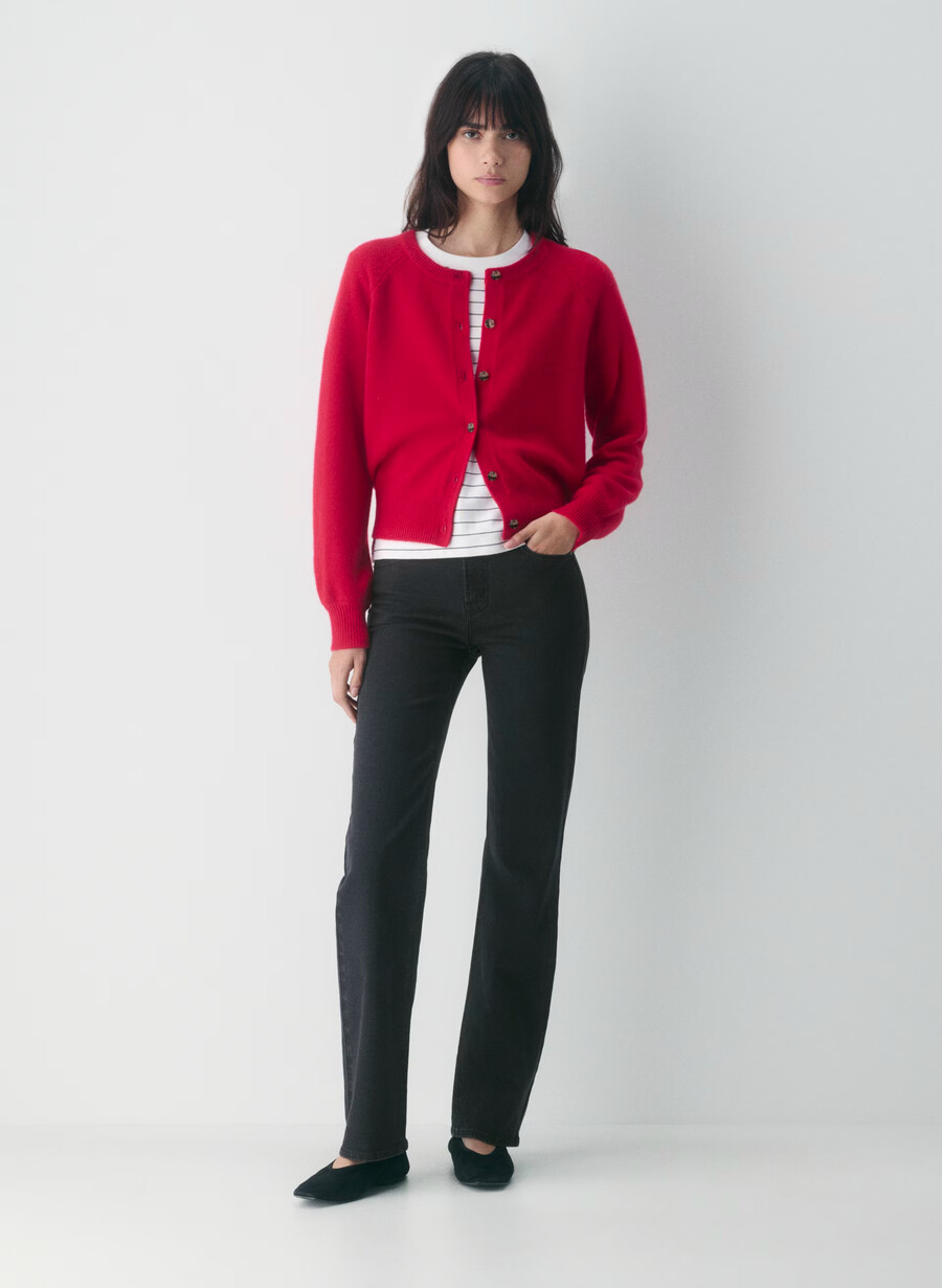 essential wool cashmere london cardigan mørk natt marineblå