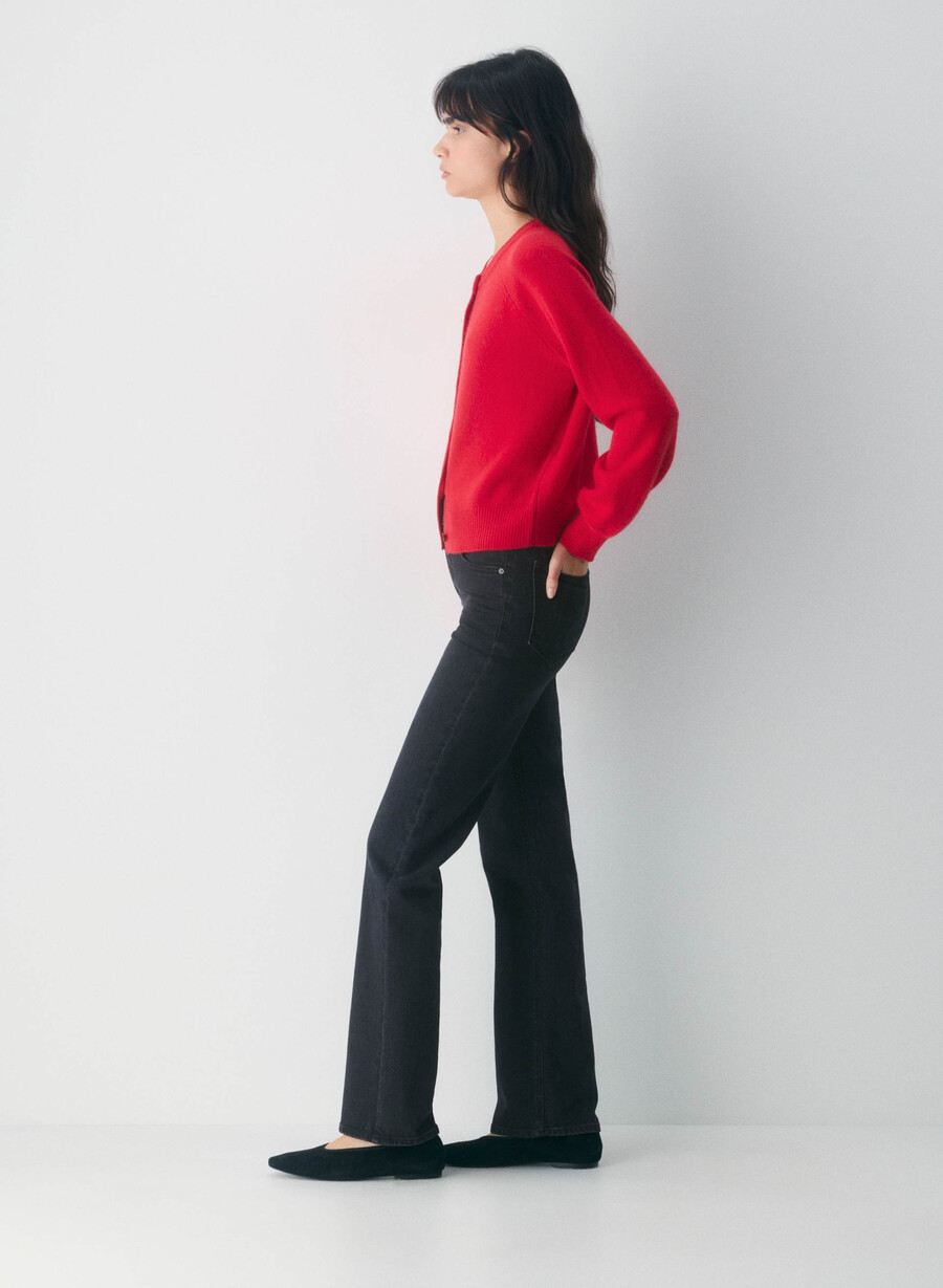 essential wool cashmere london cardigan mørk natt marineblå