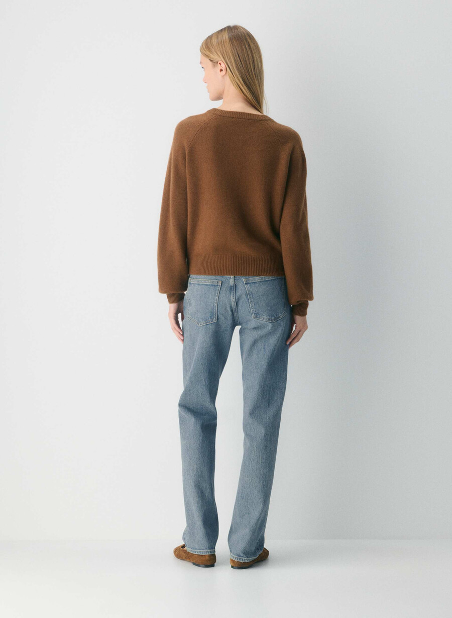 essential wool cashmere london cardigan sjokoladebrun