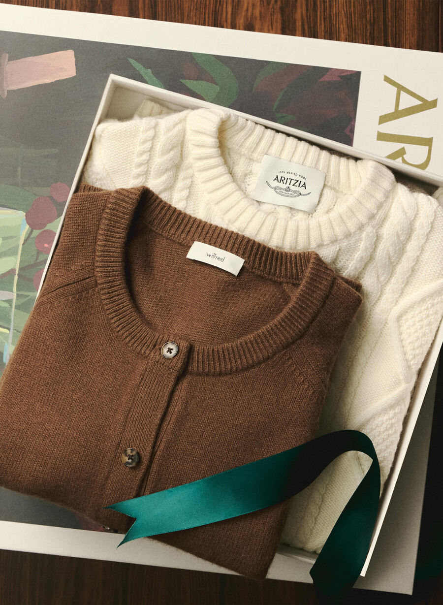 essential wool cashmere london cardigan sjokoladebrun