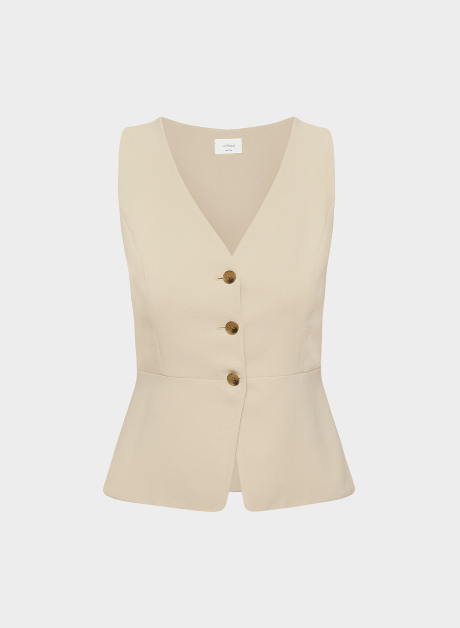 catherine vest marcona beige
