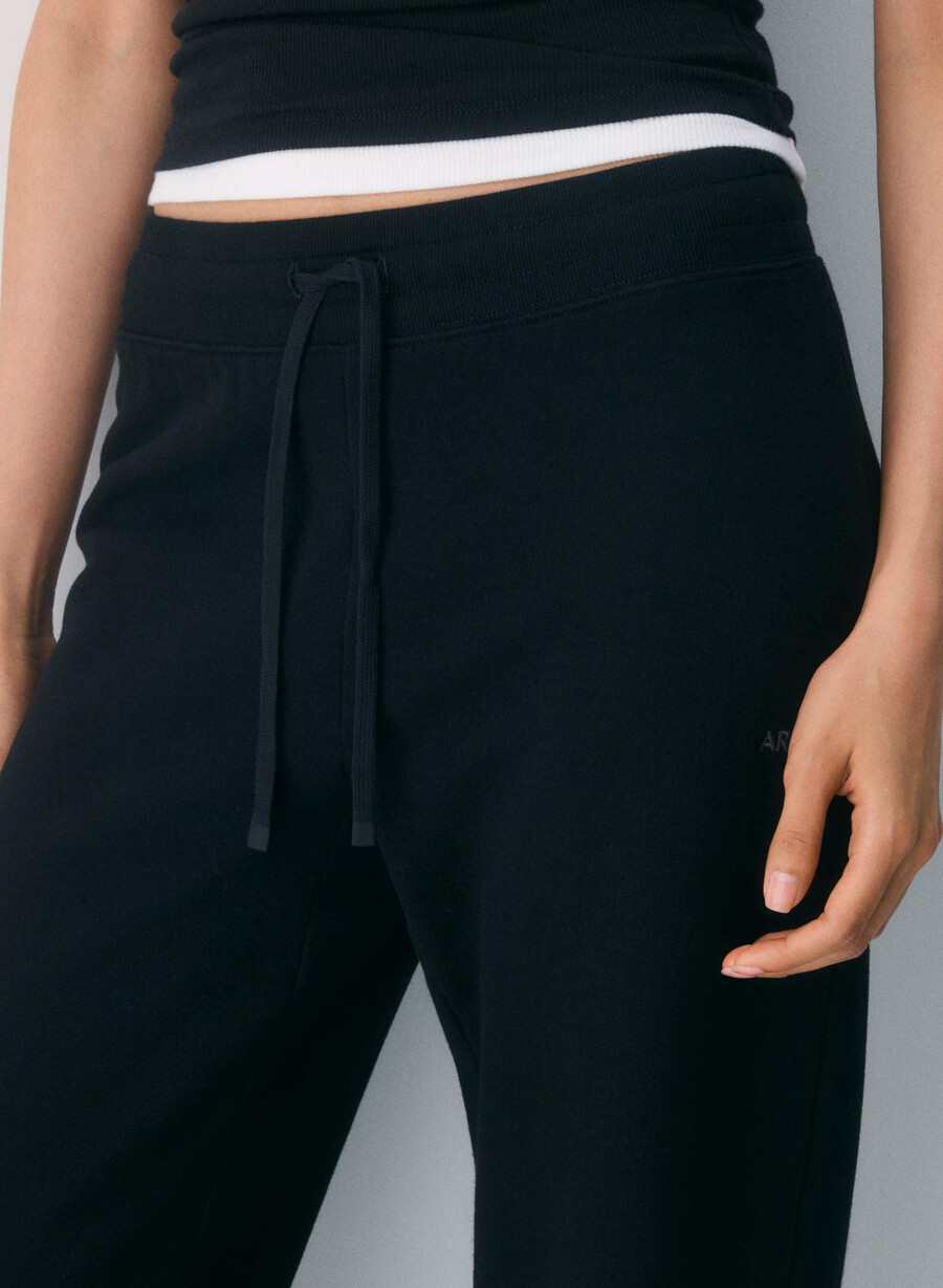cozy sweatfleece perfect banded joggebukse svart