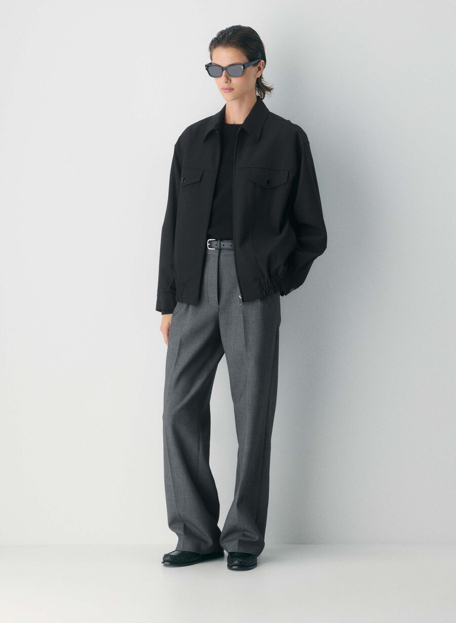 telegraph bomber - reessential light svart