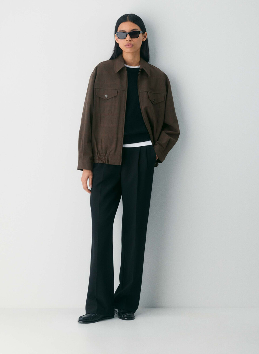 telegraph bomber - reessential light lmbrt chk r mc brblk