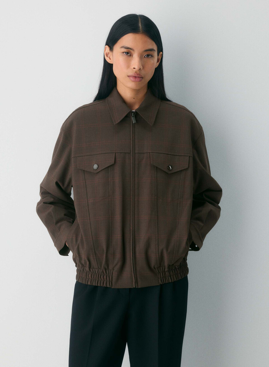 telegraph bomber - reessential light lmbrt chk r mc brblk