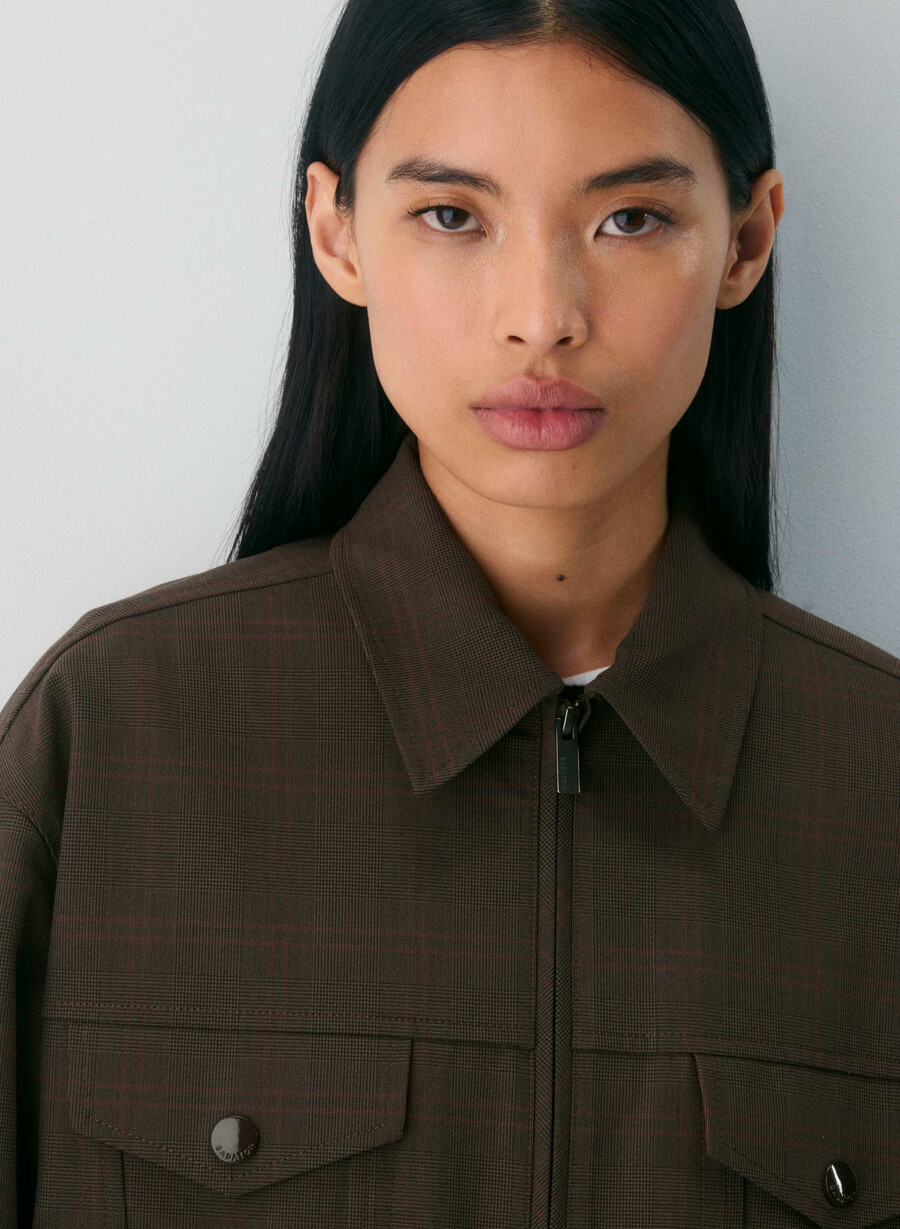 telegraph bomber - reessential light lmbrt chk r mc brblk