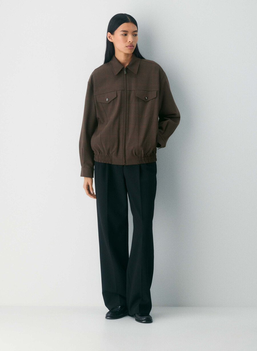 telegraph bomber - reessential light lmbrt chk r mc brblk