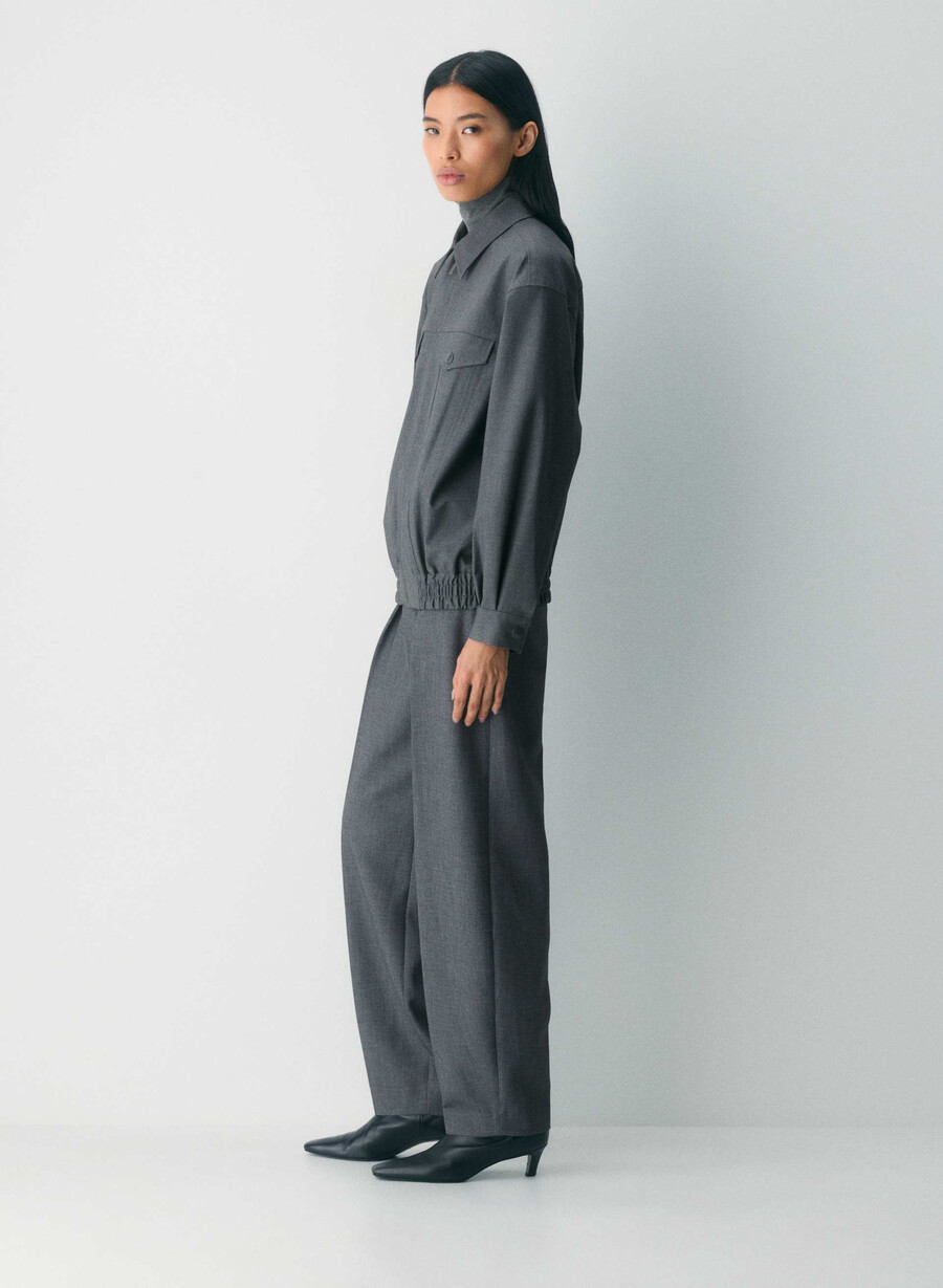 telegraph bomber - reessential light heather charcoal