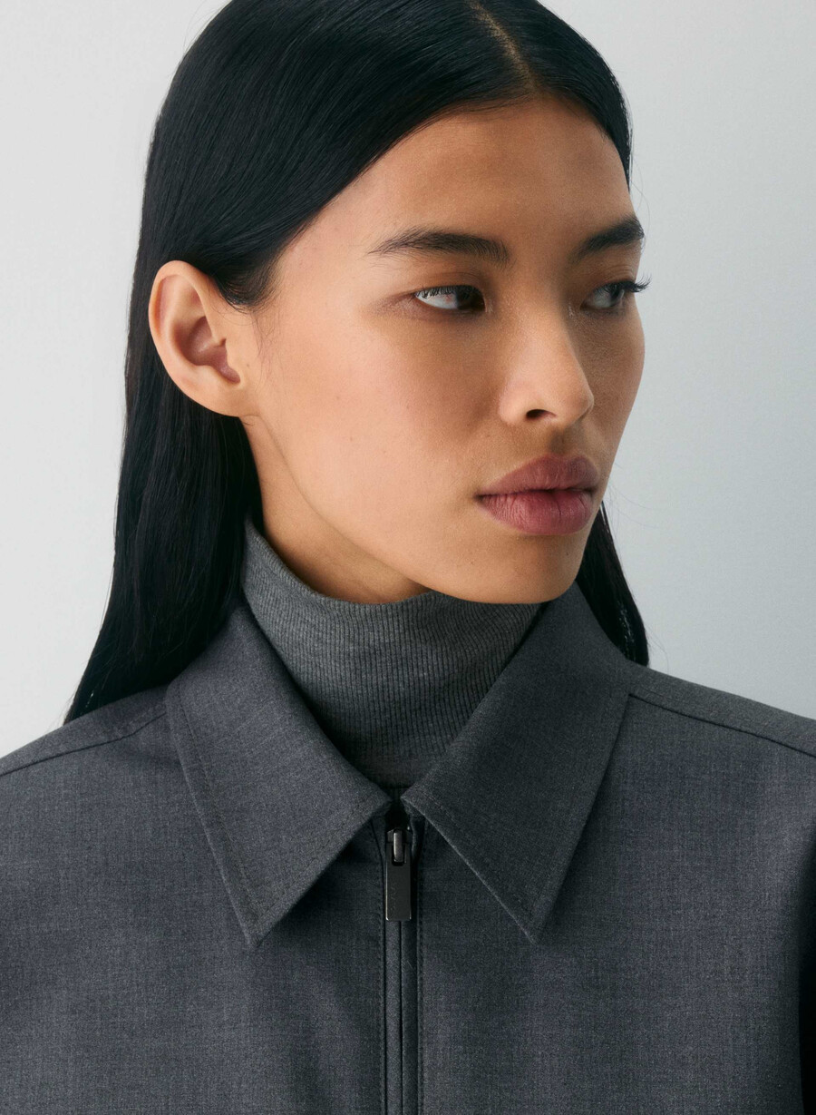 telegraph bomber - reessential light heather charcoal