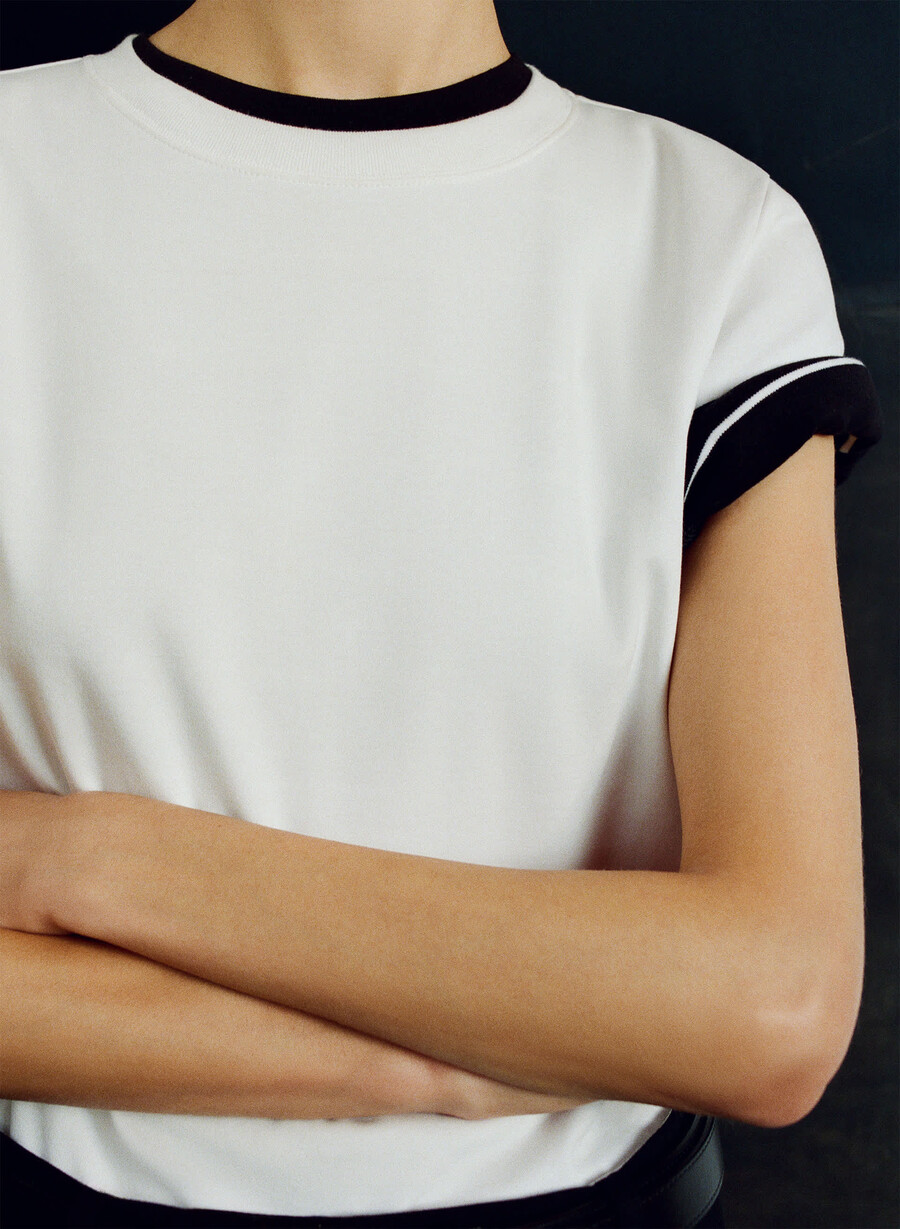 interlock bomull pegasus t-skjorte hvit