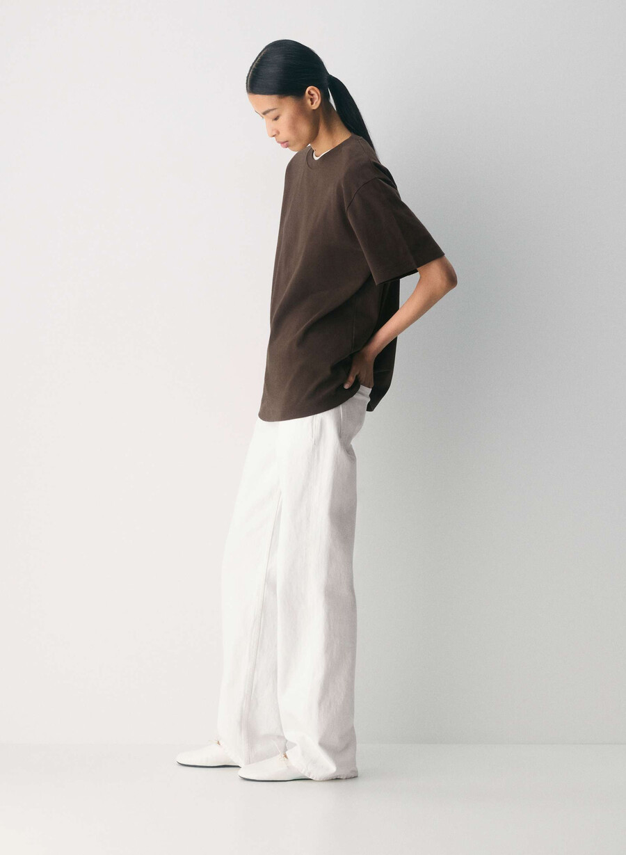 interlock cotton pegasus t-skjorte mokkabrun