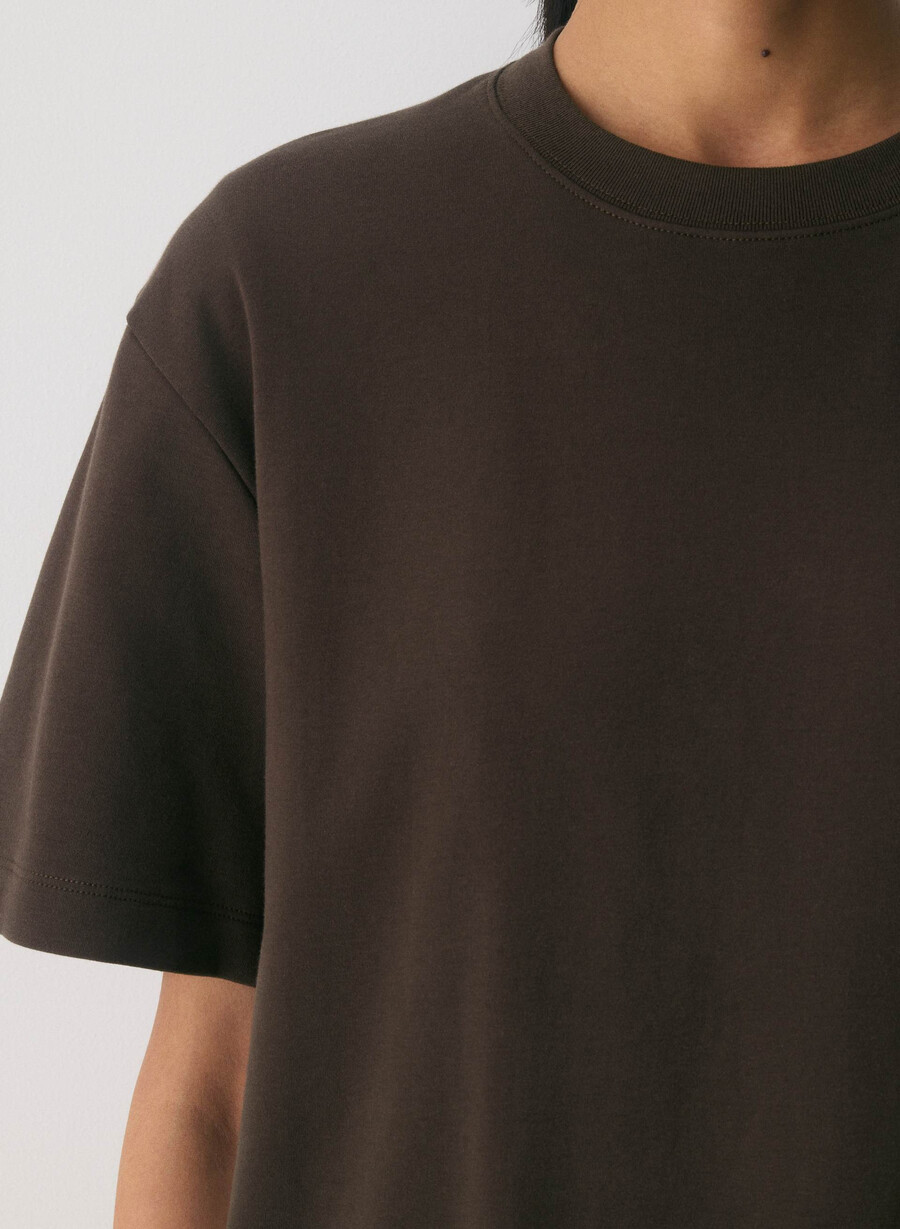 interlock cotton pegasus t-skjorte mokkabrun