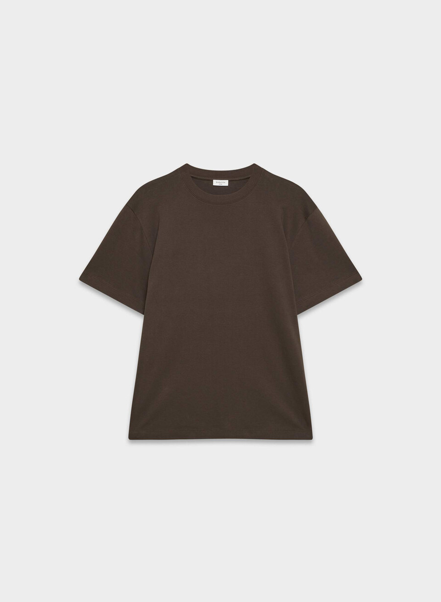 interlock cotton pegasus t-skjorte mokkabrun