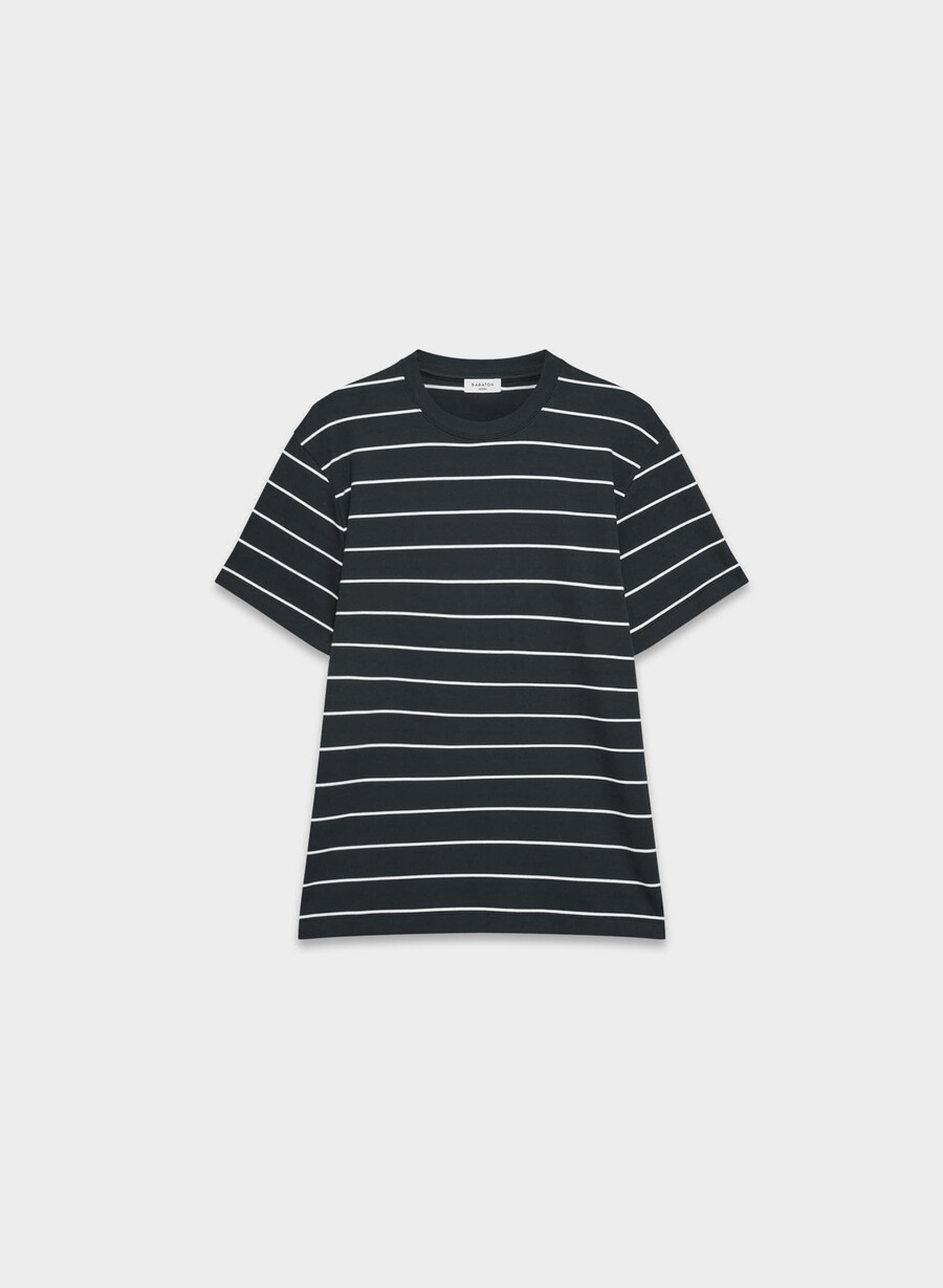 interlock cotton pegasus t-skjorte mØrk navyhvit
