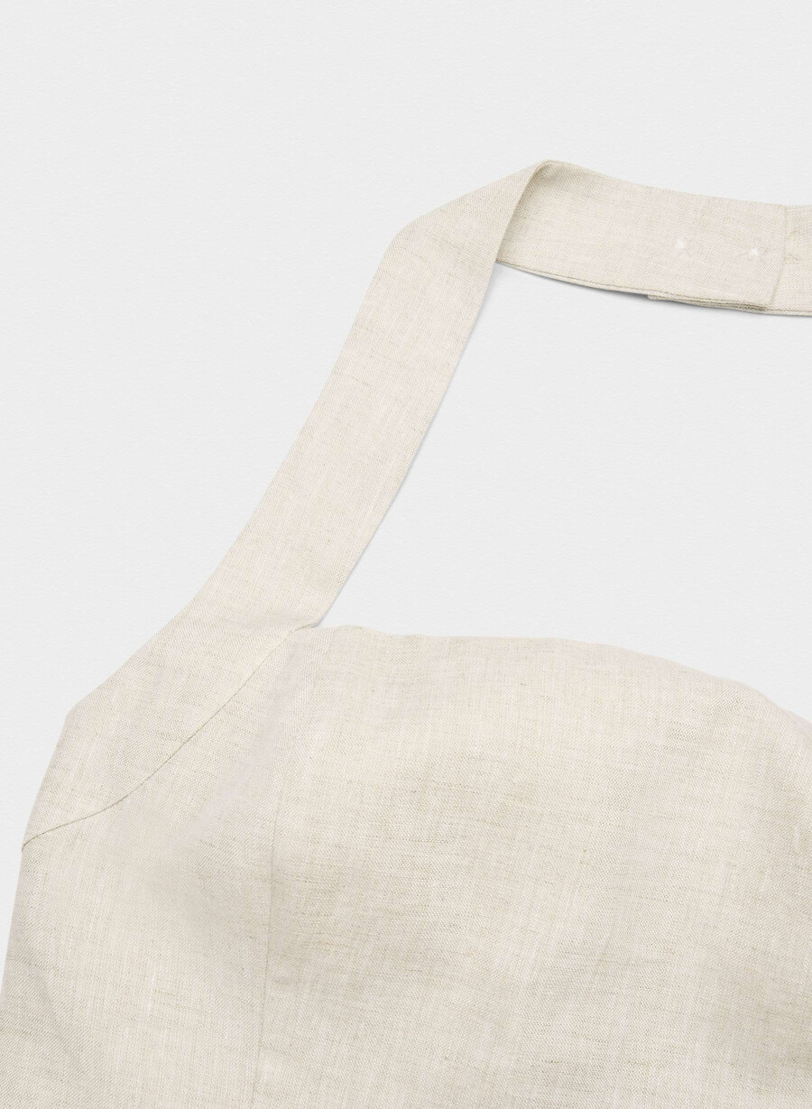 whisper linen halter topp naturlig ecru