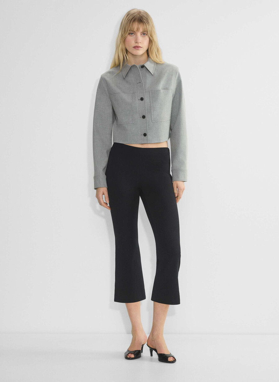 liten cropped jakke - reessential lys mØrkegrÅ