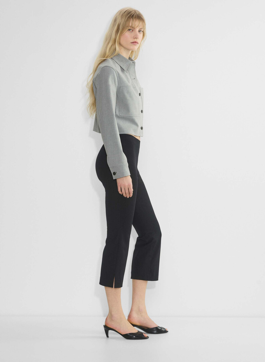 liten cropped jakke - reessential lys mØrkegrÅ