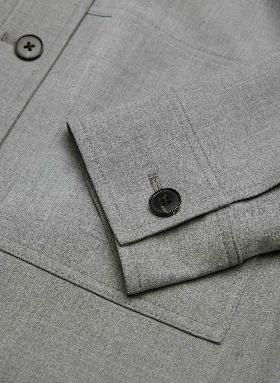 liten cropped jakke - reessential lys mØrkegrÅ