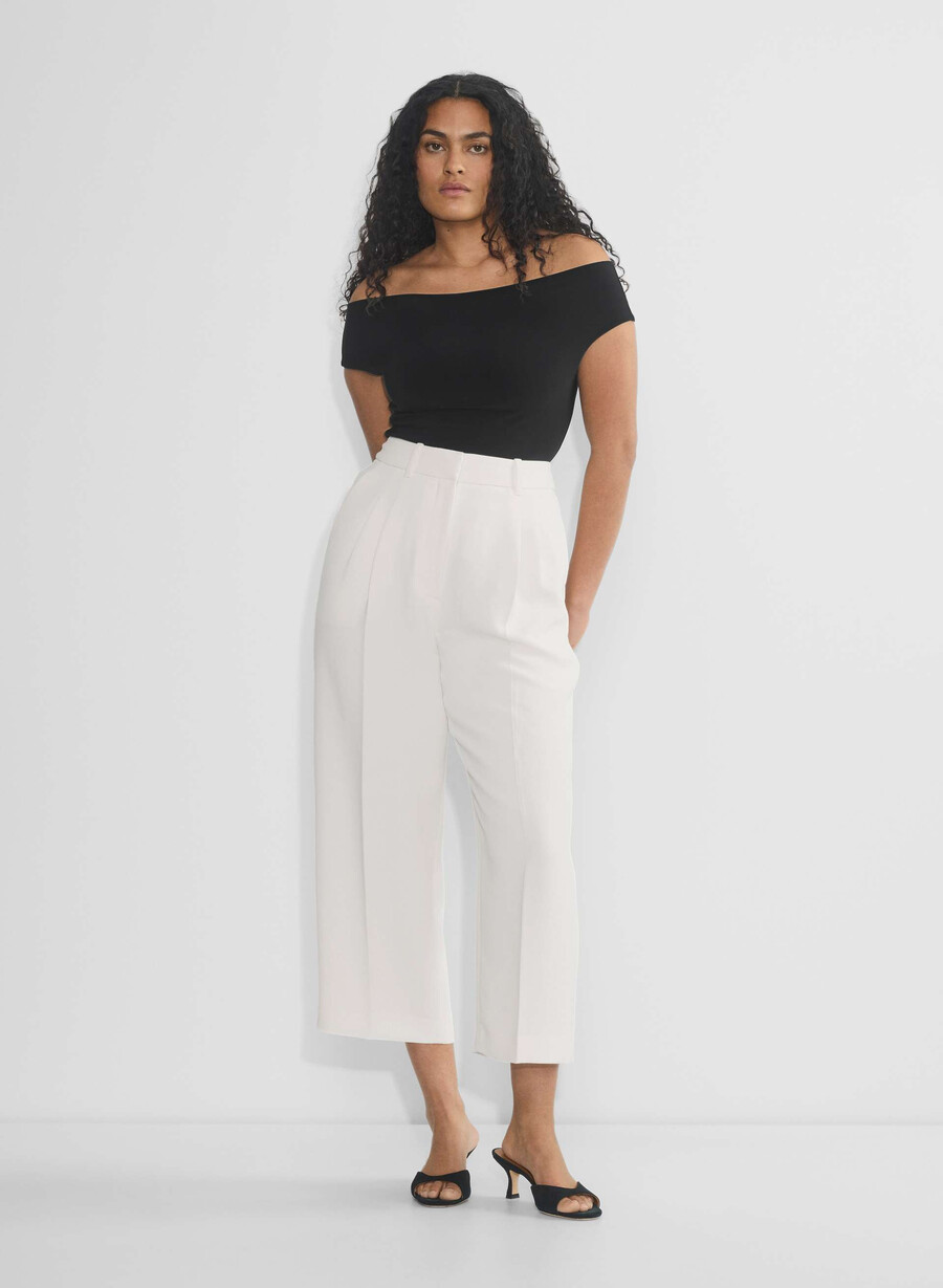 the effortless pant curve-fit cropped - crepette lys bjØrk