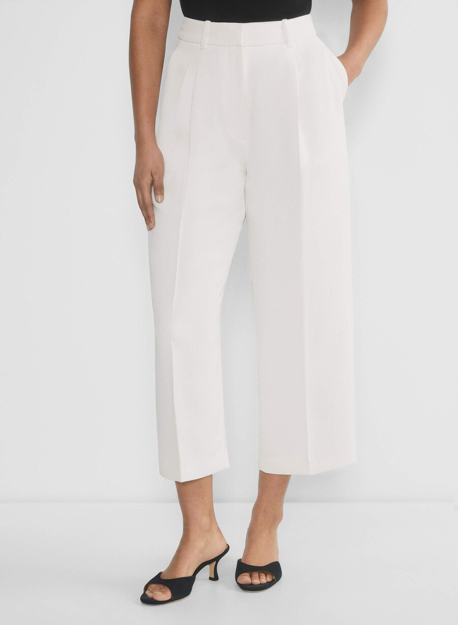 the effortless pant curve-fit cropped - crepette lys bjØrk