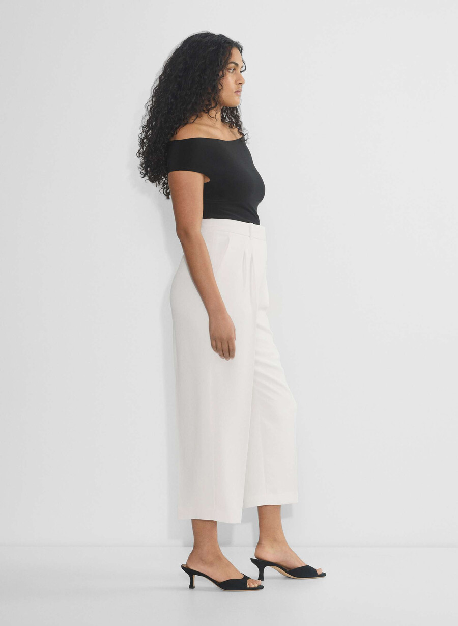 the effortless pant curve-fit cropped - crepette lys bjØrk