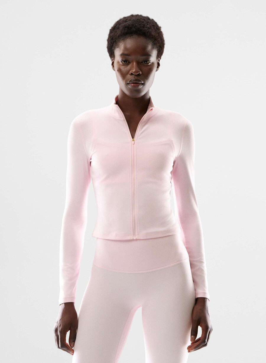ny butter limit zip-up villa pink