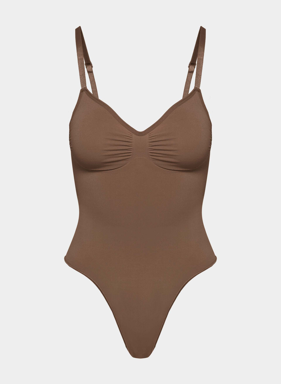 shapeenhance thong-body med lav rygg cocoa bean