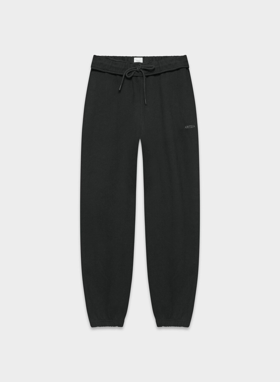 koselig svettefleece mega foldover baggy jogger svart