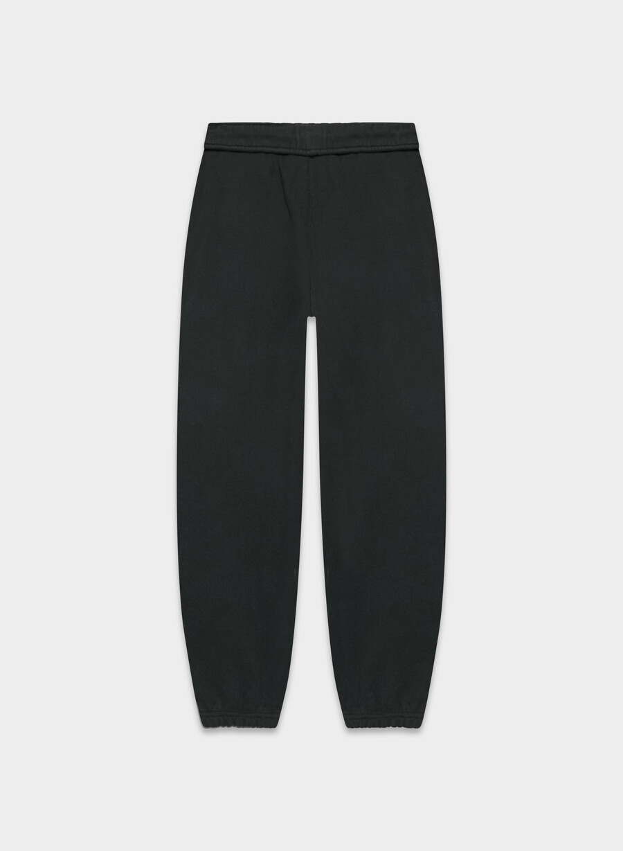 koselig svettefleece mega foldover baggy jogger svart